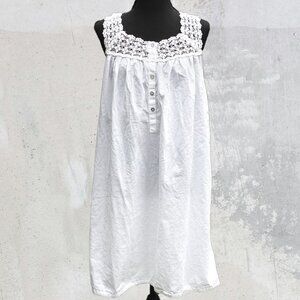 Vintage White Cotton Midi Dress | Cottagecore Fairycore Prairie AngelCore